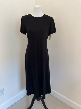 NWT Vintage Caron Petite Chicago Classic Black Short-Sleeve Women’s Dress